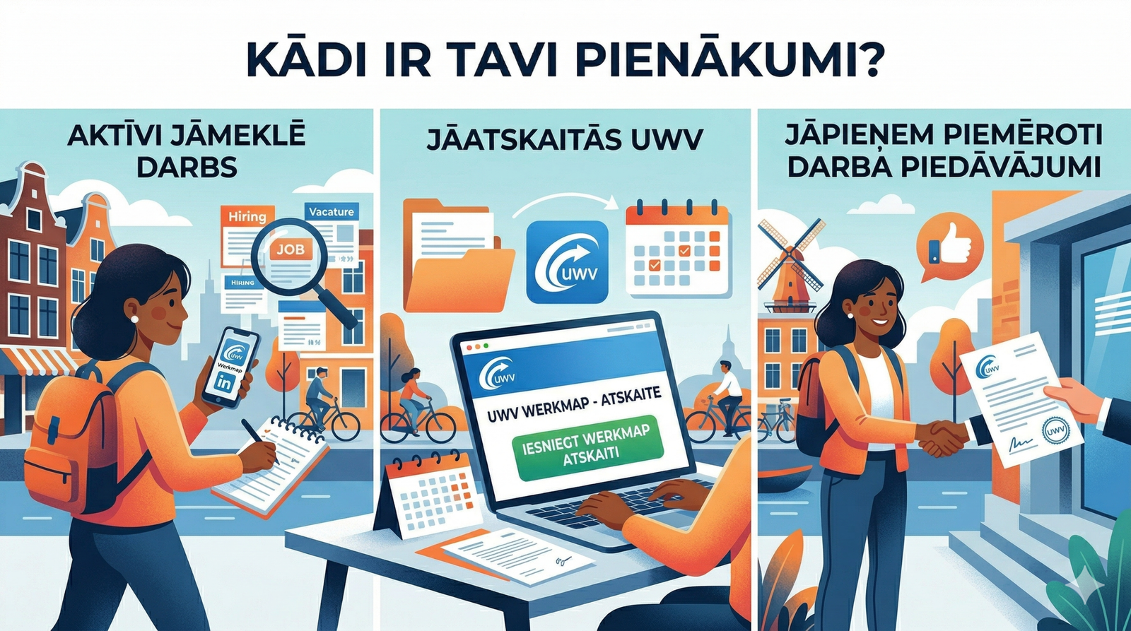 Bezdarbnieka ppienākumi Nīderlandē