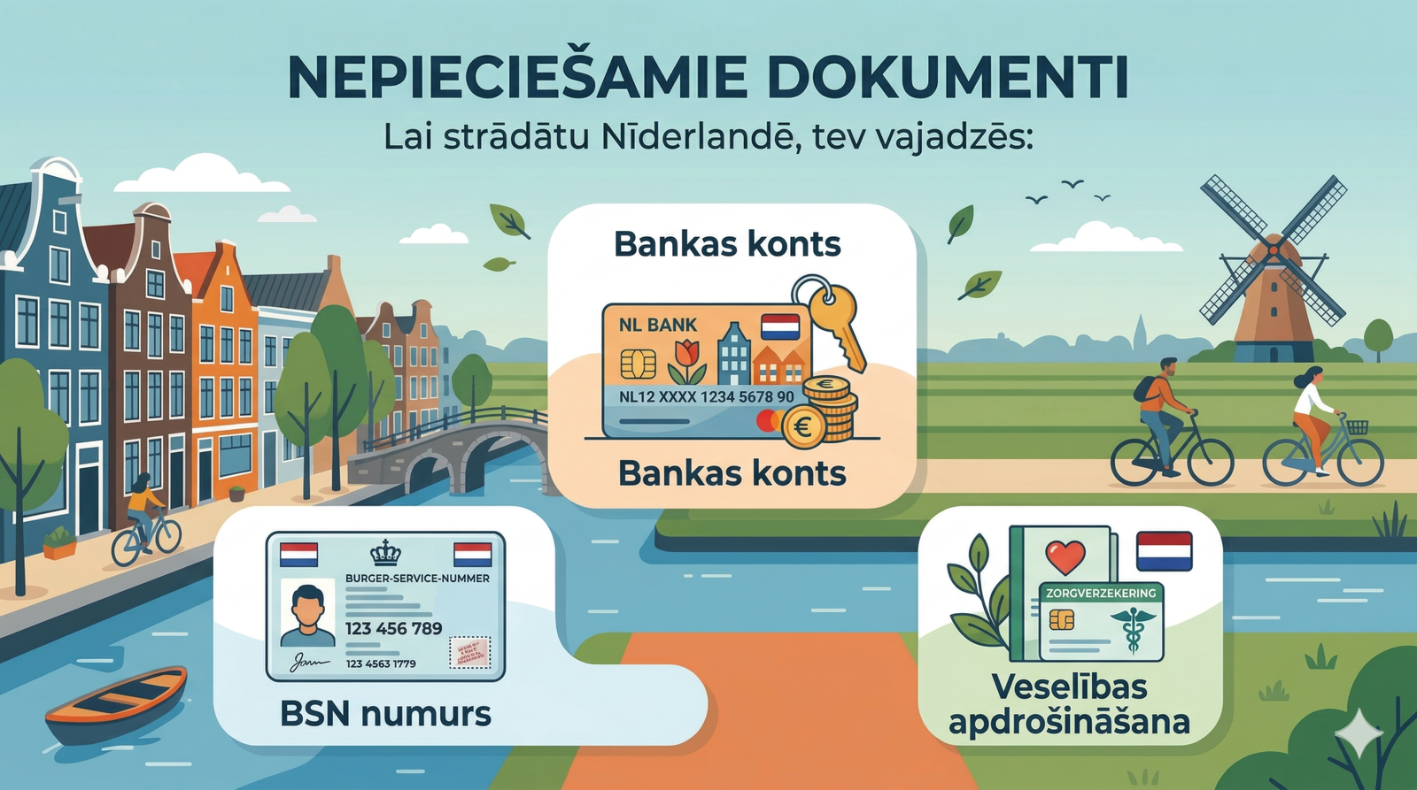 Nepieciešamie dokumenti Nīderlandē